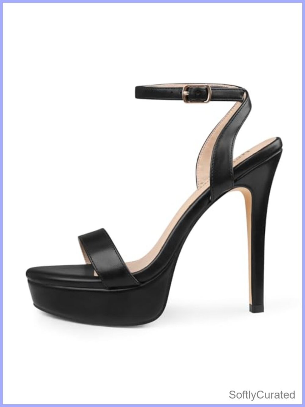 Merumote Women's Open Toe Stiletto Platform Heeled Sandals Ankle
